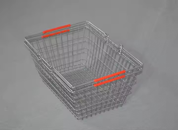 Mini Panier de Supermarché Acier Inox - Image 2